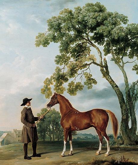 George Stubbs Lord Grosvenors Arabian Stallion with a Groom oil painting image